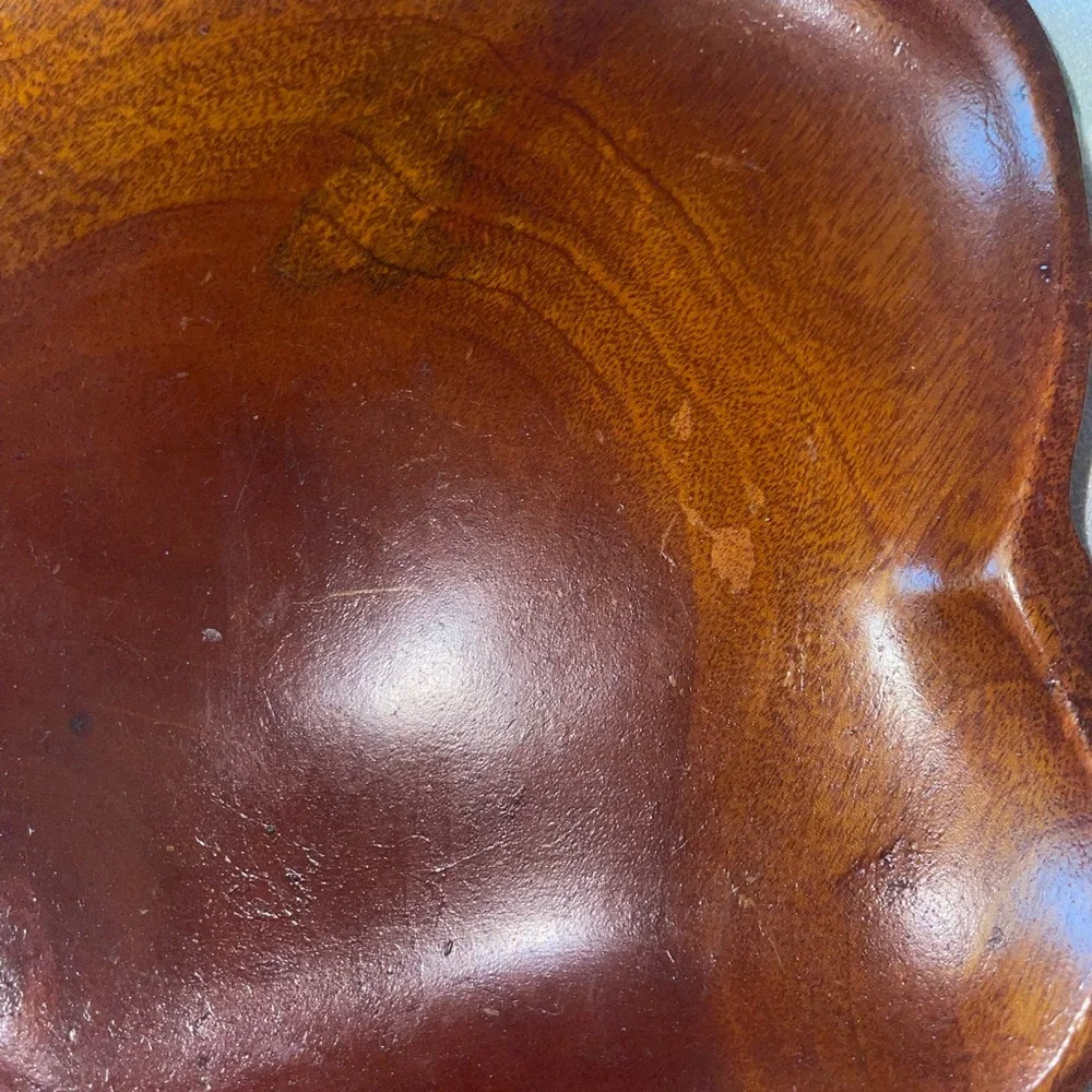Wooden Leaf-Shaped Serving Platter MCM